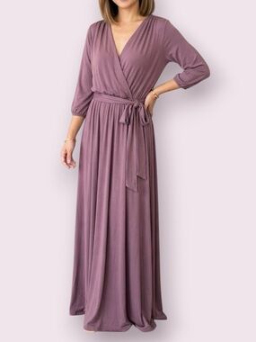 Rachel Pally Long Maxi Caftan Wrap Dress Purple Size Small